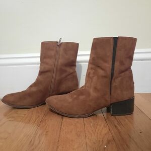Brown Suede Ankle Boots
